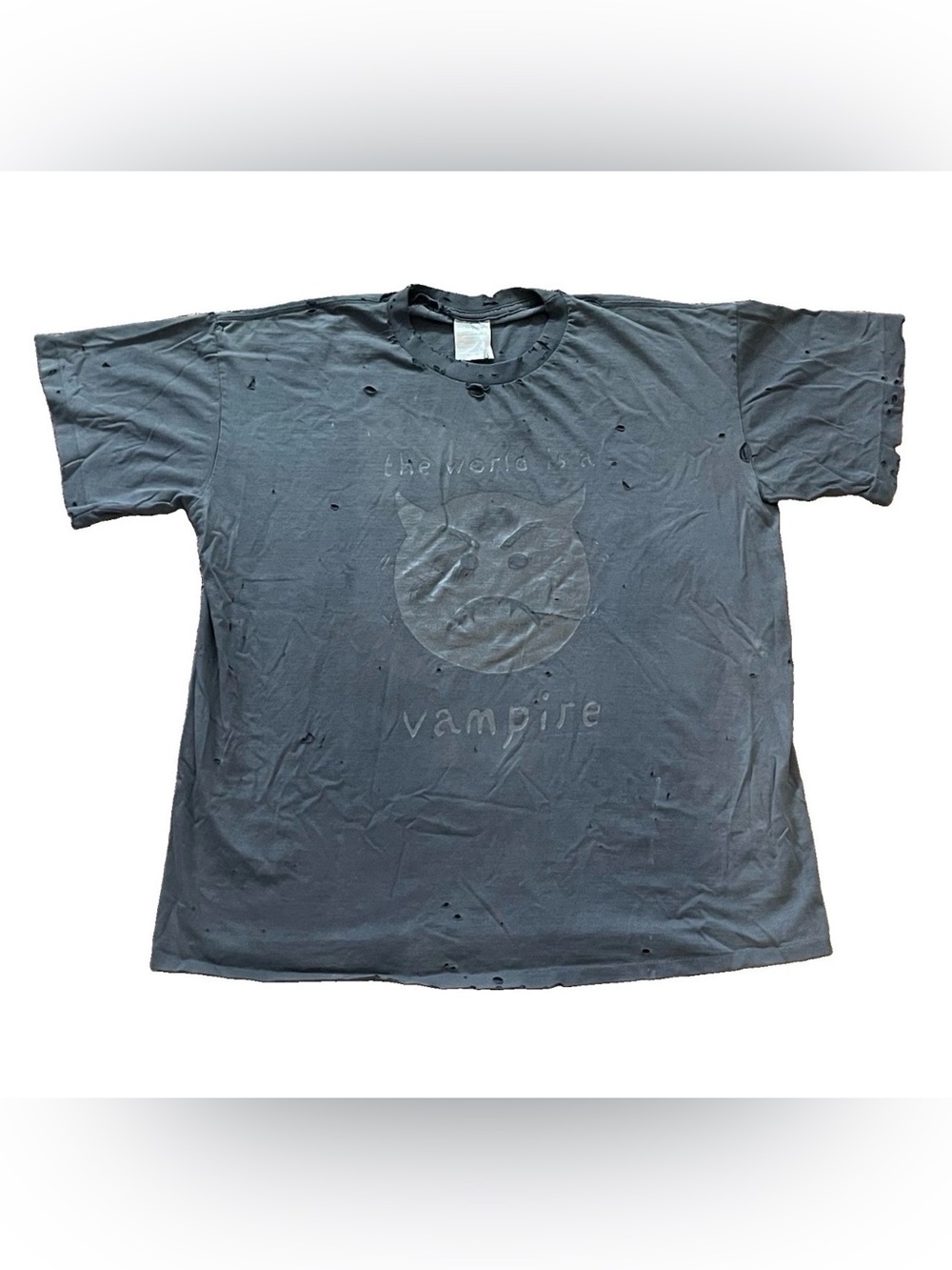 Vintage Smashing Pumpkins The World Is A Vampire XL Thrashed Band Shirt REPRINT